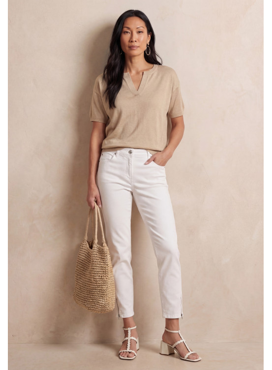 JEAN SLIM 7/8E - LUCIEN - BLANC - Un Jour Ailleurs