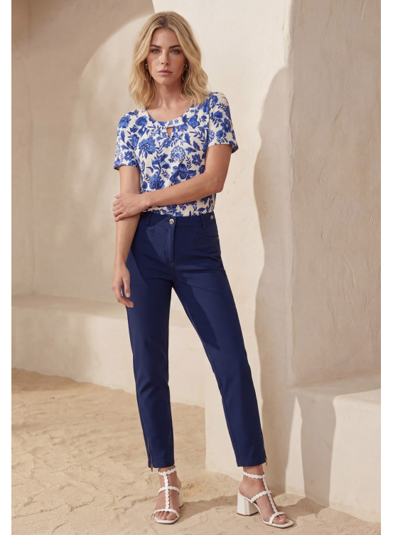 JEAN SLIM 7/8E - LUCIEN - MARINE - Un Jour Ailleurs