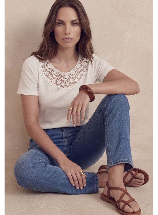 TEE-SHIRT - LACE - OFF WHITE - Un Jour Ailleurs