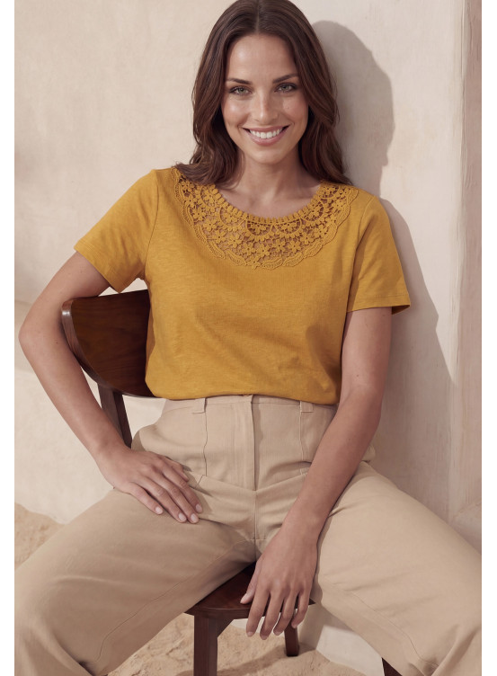 TEE-SHIRT - LACE - SAFRAN - Un Jour Ailleurs