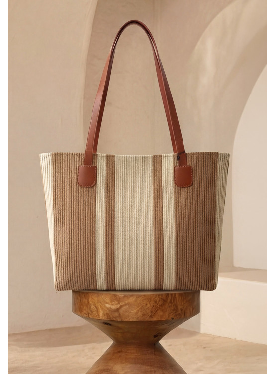 SAC CABAS - LAPO - BEIGE/OFF WHITE - Un Jour Ailleurs