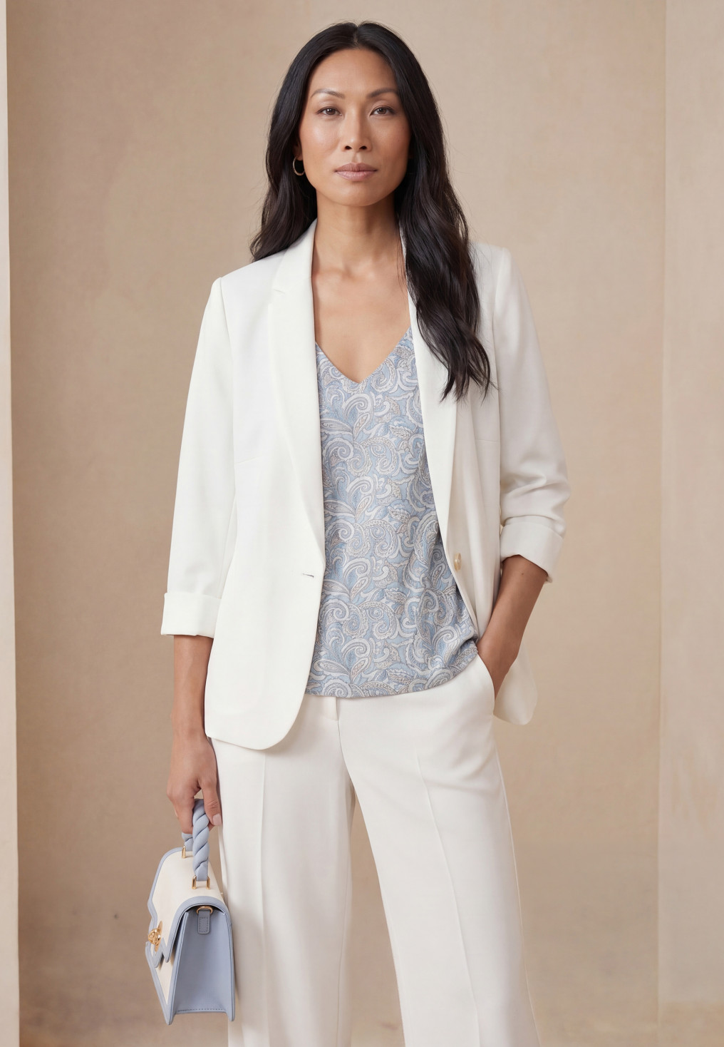 VESTE MANCHES COURTES - LEYA - OFF WHITE - Un Jour Ailleurs