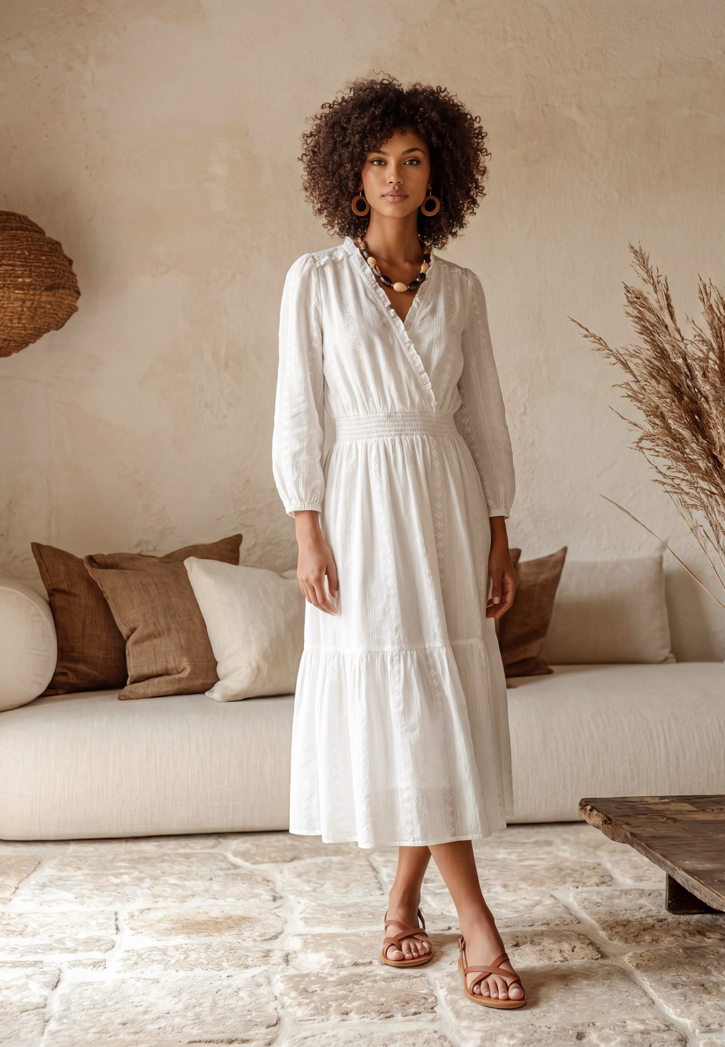 ROBE BOHÈME - LINE - BLANC