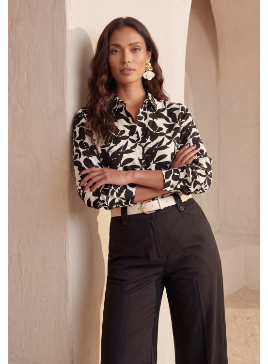 CHEMISE - LUCINE - NOIR/BLANC - Un Jour Ailleurs