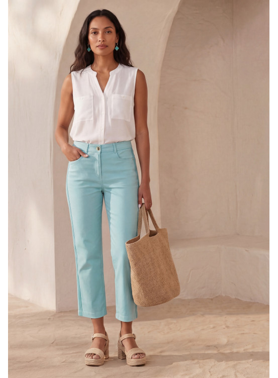 PANTALON COURT - LIHAM - LAGON - Un Jour Ailleurs