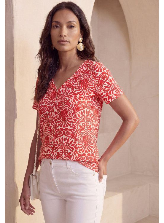 TEE-SHIRT - LAURE - FRAMBOISE - Un Jour Ailleurs