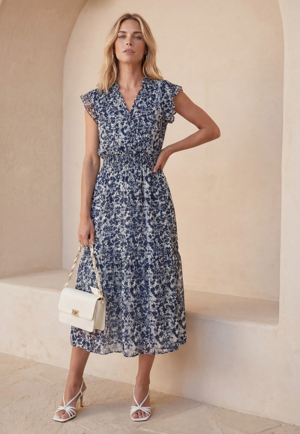 ROBE - LIZARA - MARINE