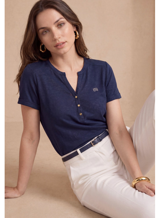 TEE-SHIRT - LANCELOT - NAVY - Un Jour Ailleurs
