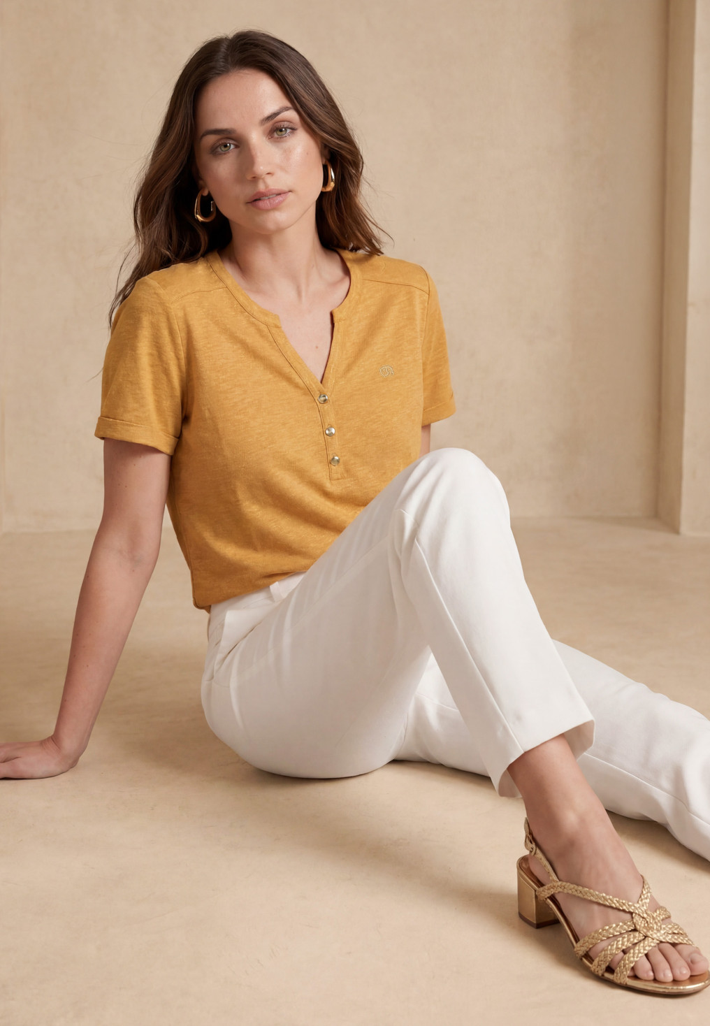 TEE-SHIRT - LANCELOT - SAFRAN - Un Jour Ailleurs