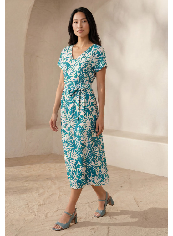 ROBE - LOUBNA - TURQUOISE - Un Jour Ailleurs