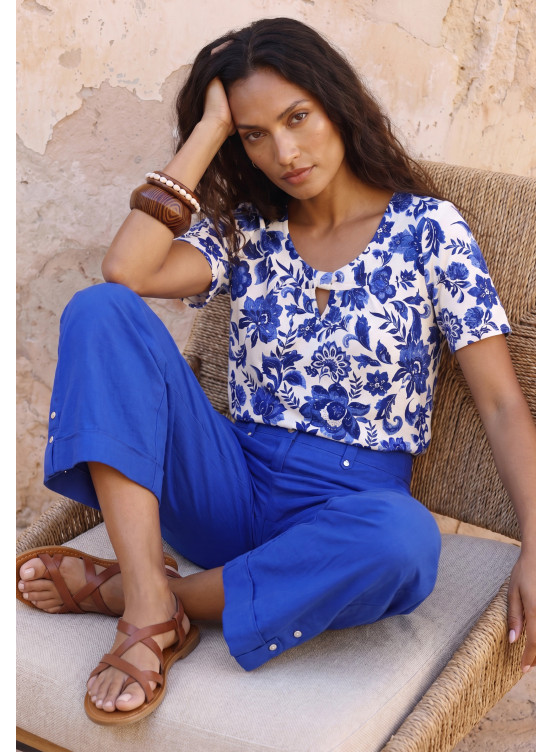 PANTALON - LILIANA - ROYAL - Un Jour Ailleurs