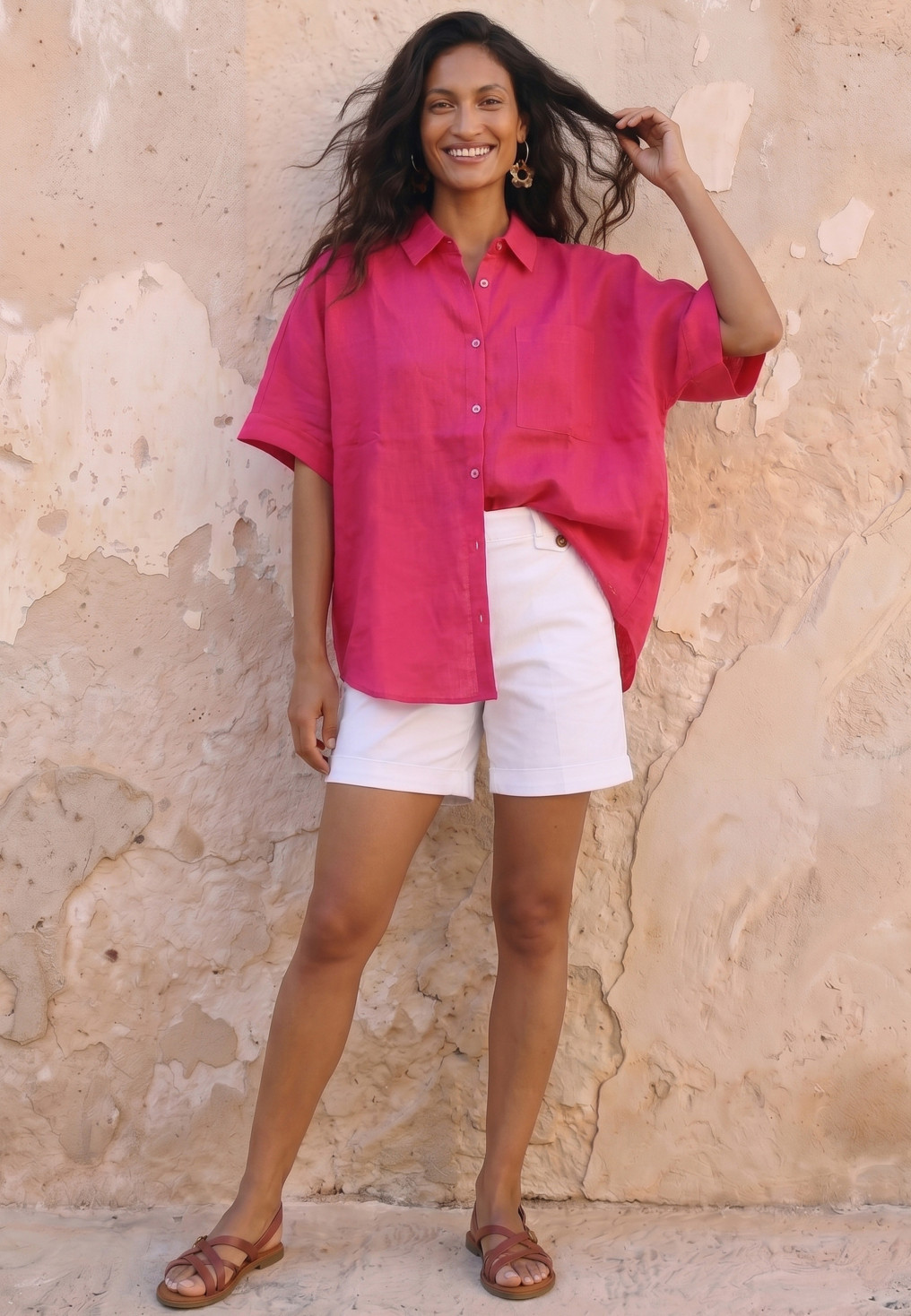 CHEMISE - LUSAKA - FRAISE - Un Jour Ailleurs