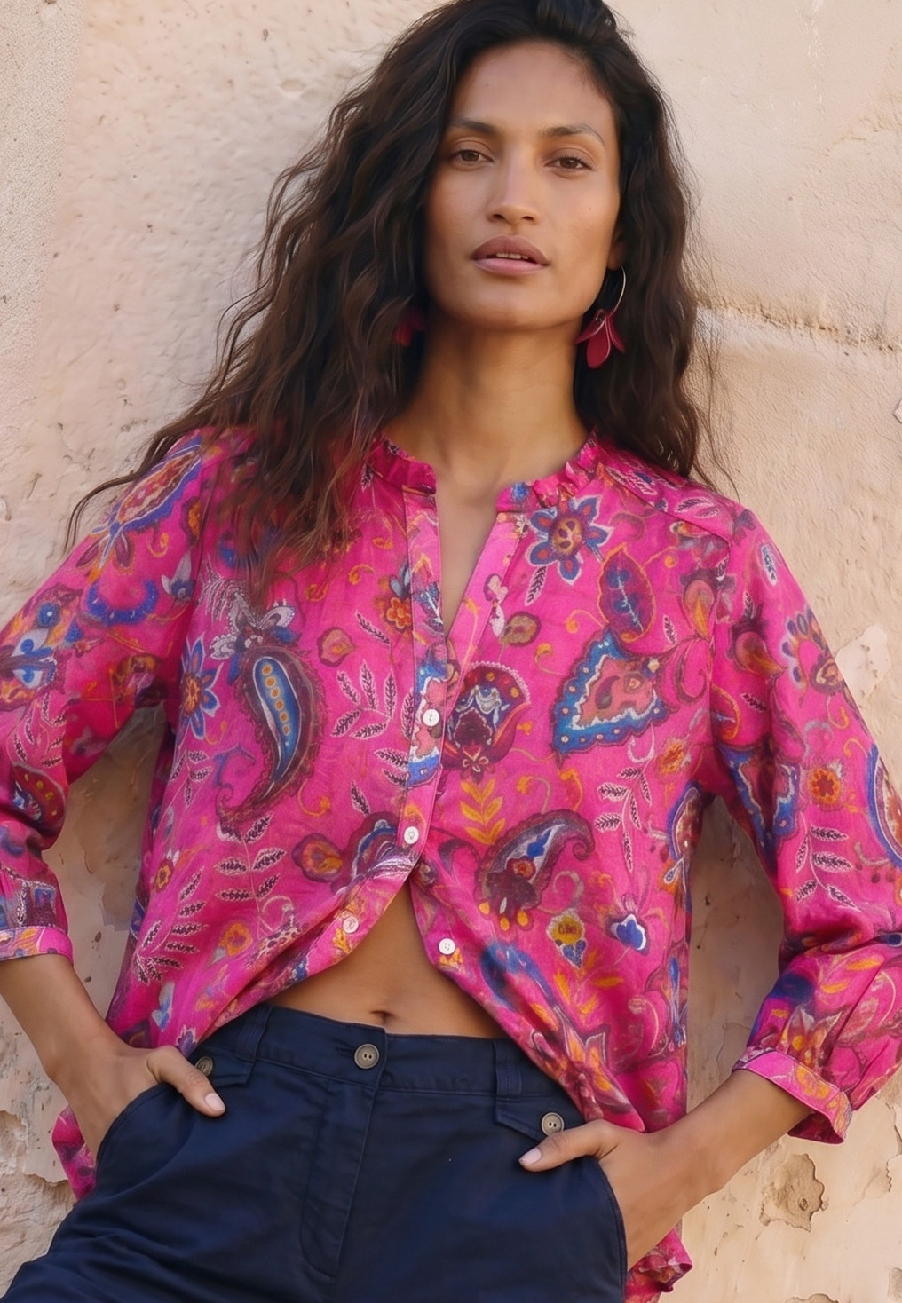 CHEMISE - LUCCIA - FUCHSIA - Un Jour Ailleurs