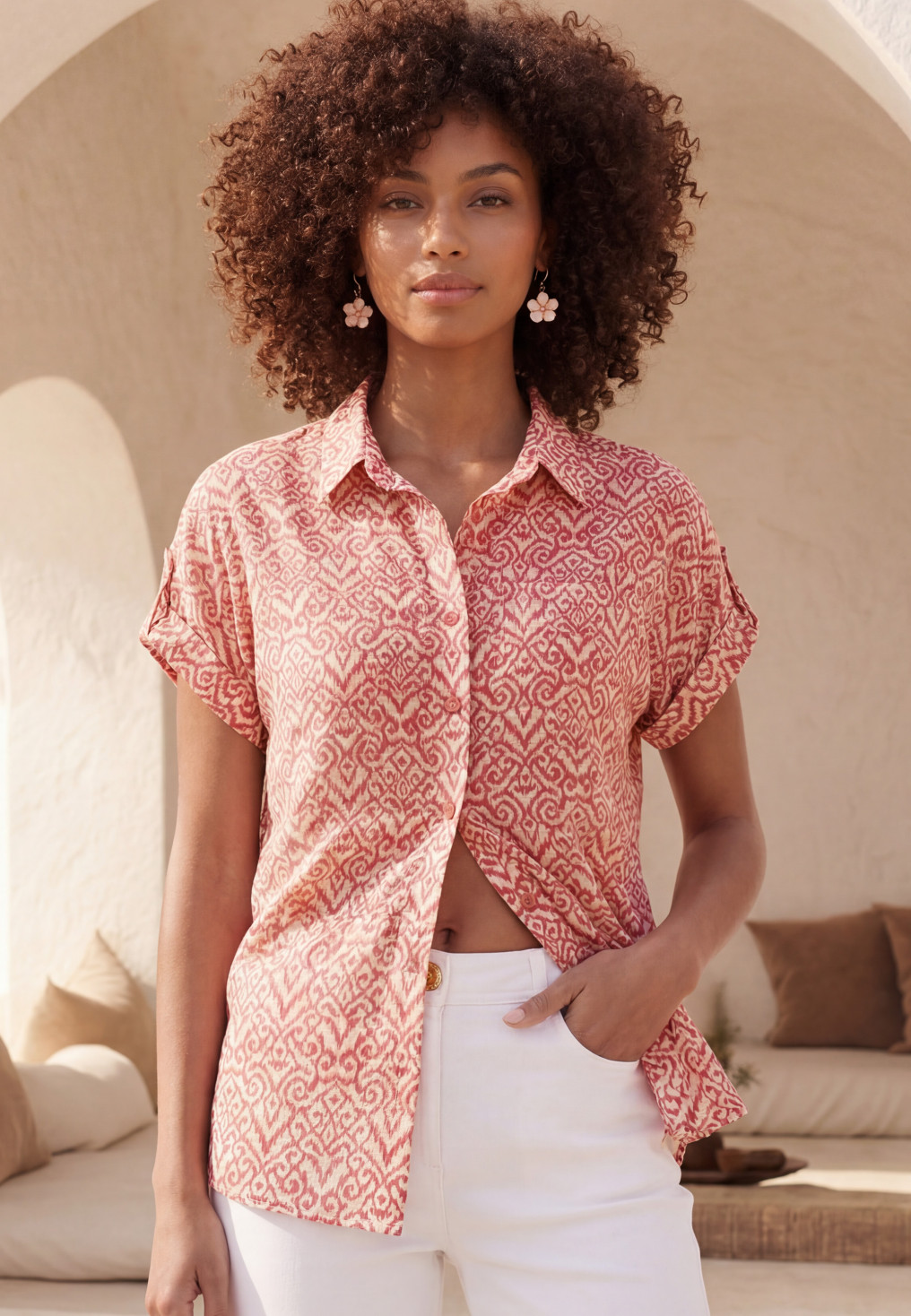 CHEMISE - LAULA - FRAMBOISE - Un Jour Ailleurs