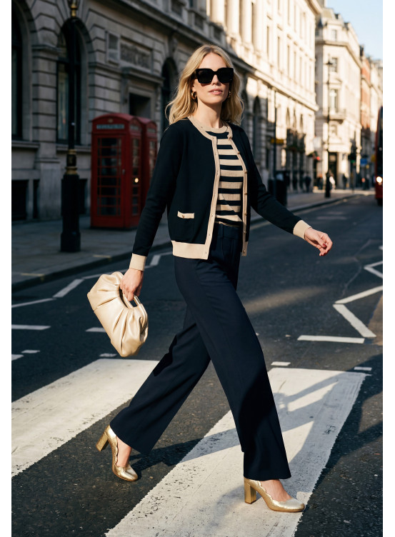 GILET - MADAME - NOIR/SABLE