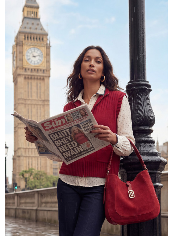 GILET 100% LAINE - MAGNET - ROUGE