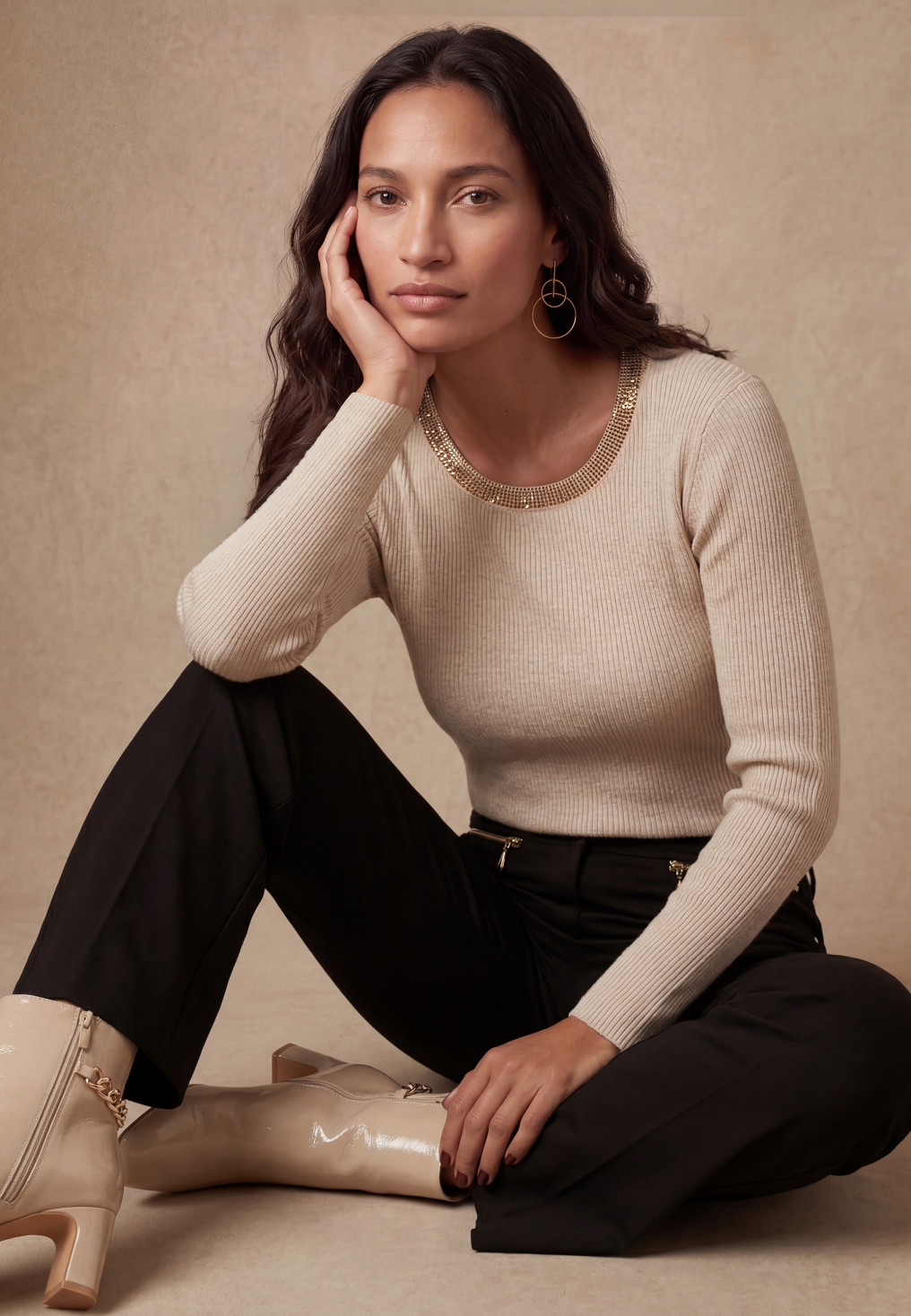 PULL 100% LAINE - MILADY - SABLE - Un Jour Ailleurs