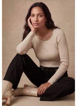 PULL 100% LAINE - MILADY - SABLE - Un Jour Ailleurs