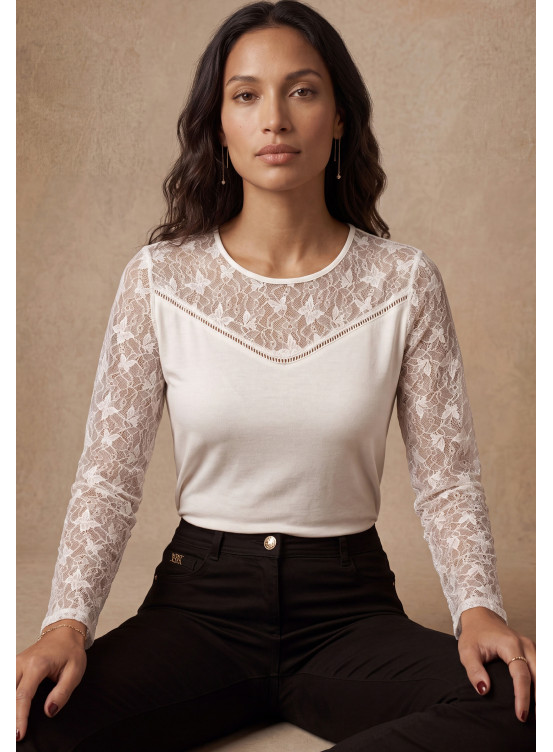 TOP - MIGNONETTE - OFF WHITE