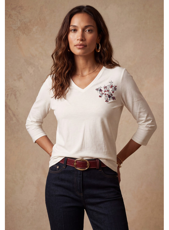 TEE-SHIRT - MONOGRAMME - OFF WHITE