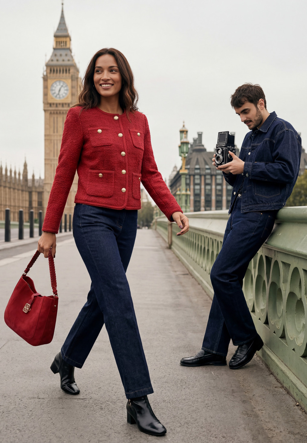 VESTE - MADELEINE - ROUGE - Un Jour Ailleurs
