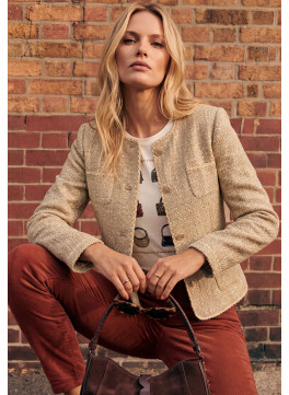 VESTE - FIBUS - BEIGE - Un Jour Ailleurs
