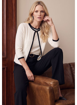 GILET - MAGIE - OFF WHITE/NOIR
