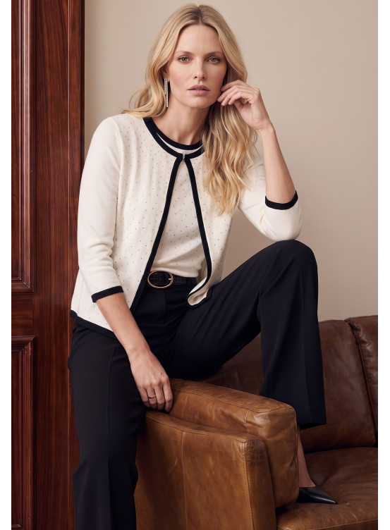 GILET - MAGIE - OFF WHITE/NOIR - Un Jour Ailleurs