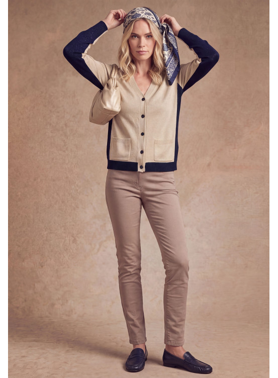 GILET - MAESTRO - SAND CHINE/MARINE