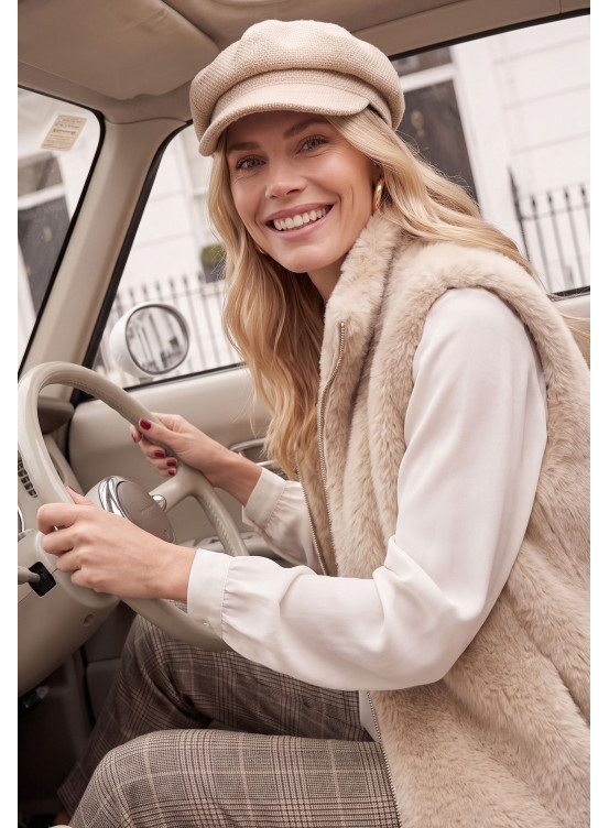 MANTEAU SANS MANCHES - MISSA - SAND