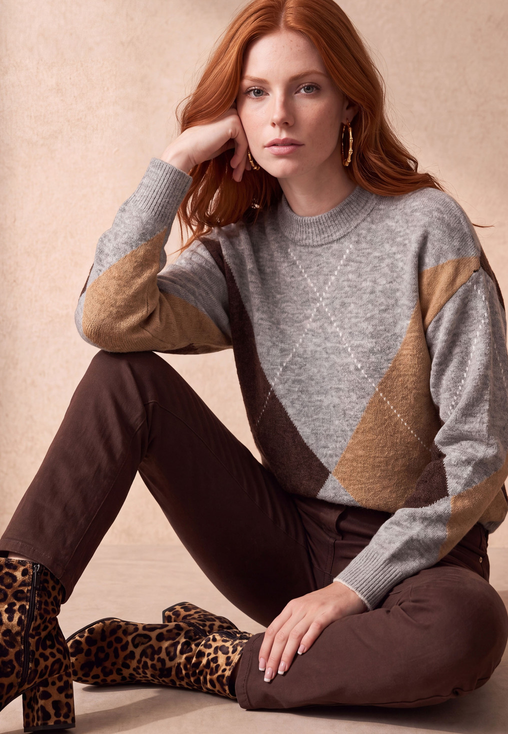 PULL - MORJANE - PERLE/CAMEL/CHOCO - Un Jour Ailleurs