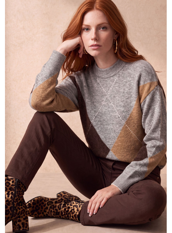 PULL - MORJANE - PERLE/CAMEL/CHOCO