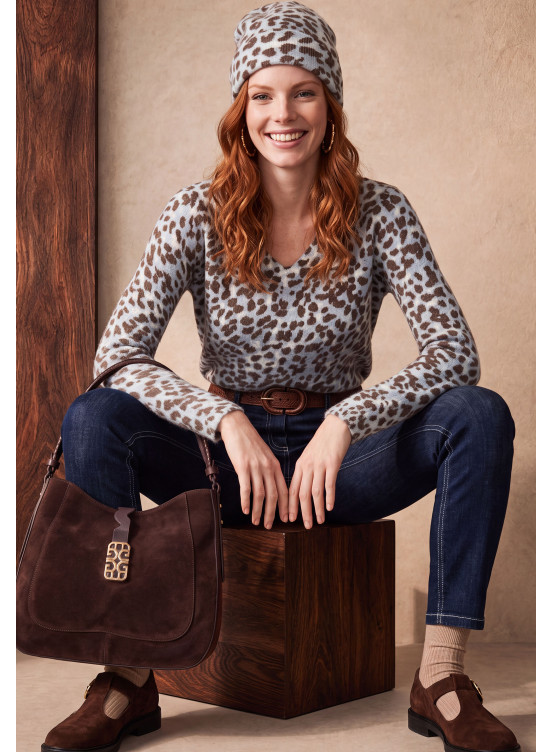 PULL - MINOUCHE - CIEL/BROWN - Un Jour Ailleurs