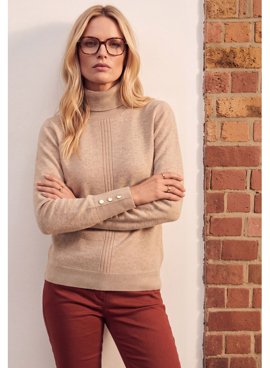 PULL 100% LAINE - MEZZANI - CAMEL CHINE - Un Jour Ailleurs