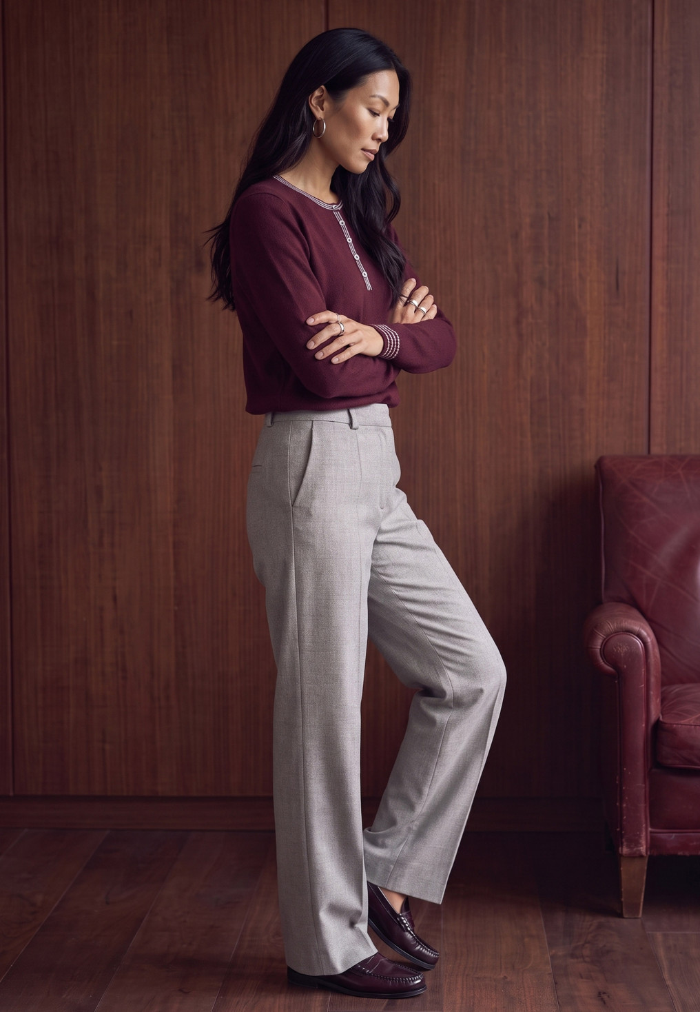 PANTALON - FEENA - ACIER - Un Jour Ailleurs