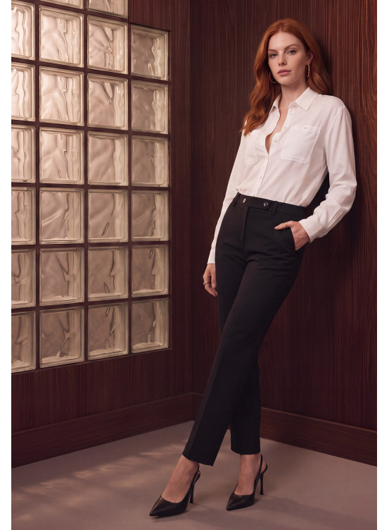 PANTALON DROIT - MISSIA - NOIR - Un Jour Ailleurs