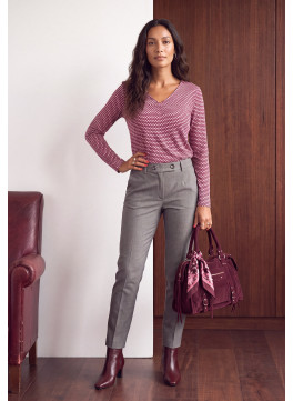 PANTALON 7/8EME - MIKADO - GRIS CHINE - Un Jour Ailleurs