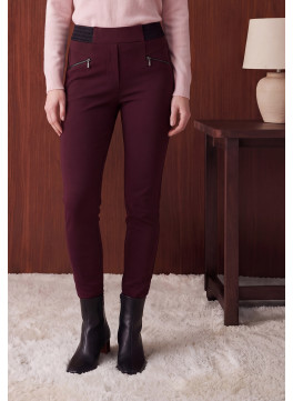 PANTALON - MARLON - AUBERGINE - Un Jour Ailleurs