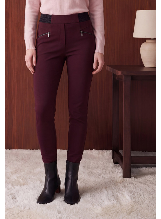 PANTALON - MARLON - AUBERGINE - Un Jour Ailleurs