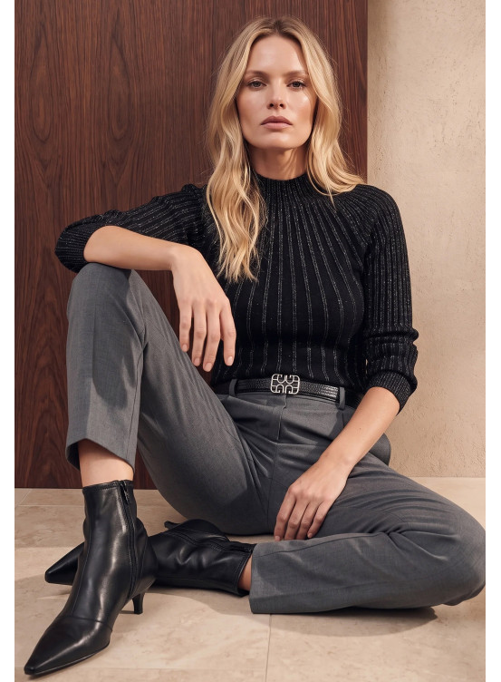 PULL FANTAISIE - MORANE - NOIR - Un Jour Ailleurs