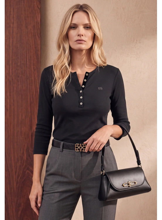 TEE-SHIRT MANCHES 3/4 - MATADOR - NOIR