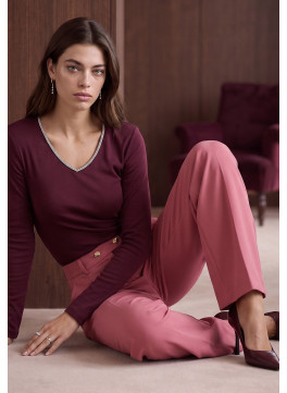 TEE-SHIRT - MAHARANI - PRUNE - Un Jour Ailleurs
