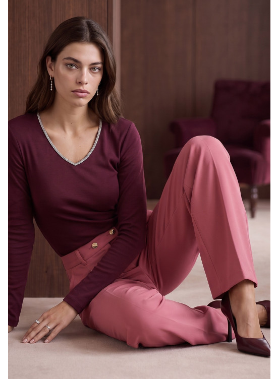 TEE-SHIRT - MAHARANI - PRUNE