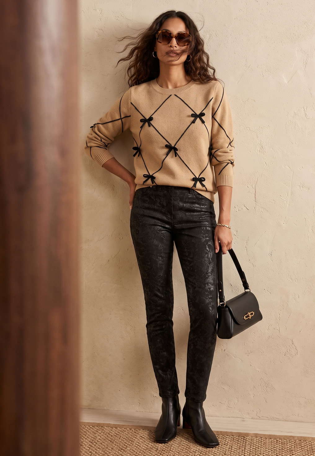 PANTALON 7/8 EME - MARVIN - NOIR - Un Jour Ailleurs