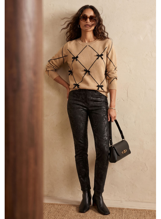 PANTALON 7/8 EME - MARVIN - NOIR - Un Jour Ailleurs