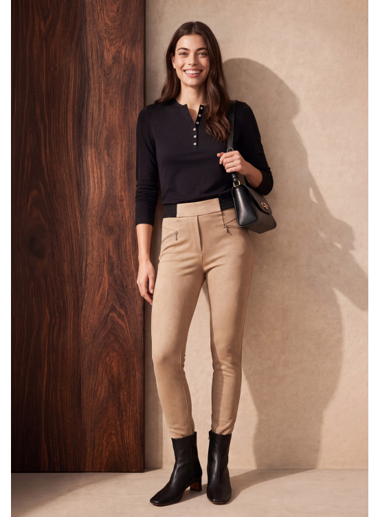 PANTALON - MARLON - TAUPE - Un Jour Ailleurs