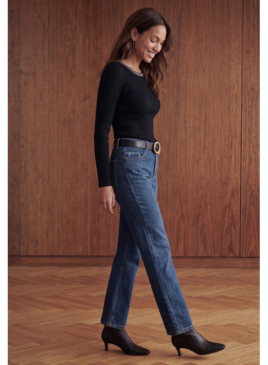 JEAN SLIM 7/8 EME - MARCIAL - DENIM - Un Jour Ailleurs