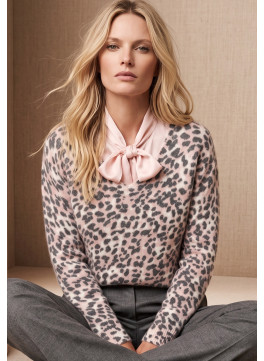 PULL - MINOUCHE - GREY/ROSE - Un Jour Ailleurs