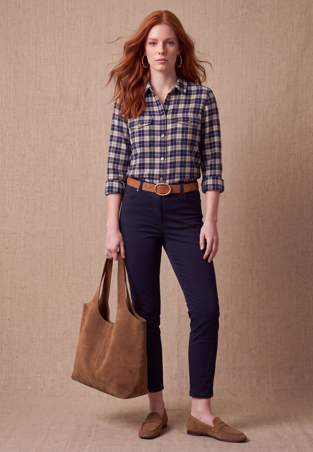 PANTALON 7/8EME - MOANE - MARINE - Un Jour Ailleurs