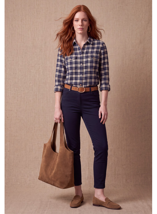 PANTALON 7/8EME - MOANE - MARINE - Un Jour Ailleurs